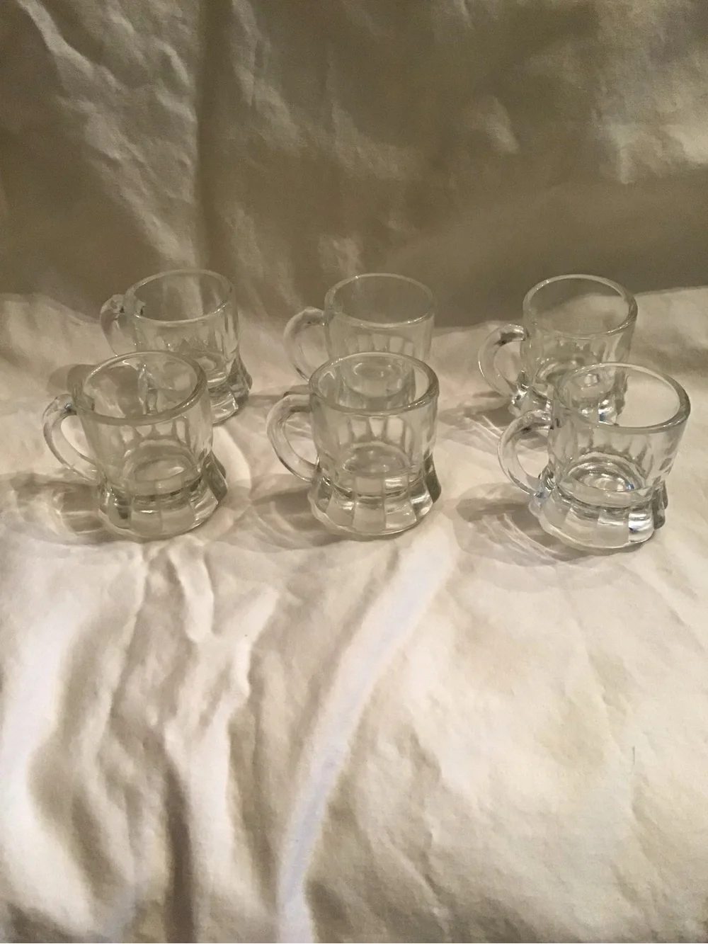 Mini Clear Glass Beer Mug Set - 6 Piece